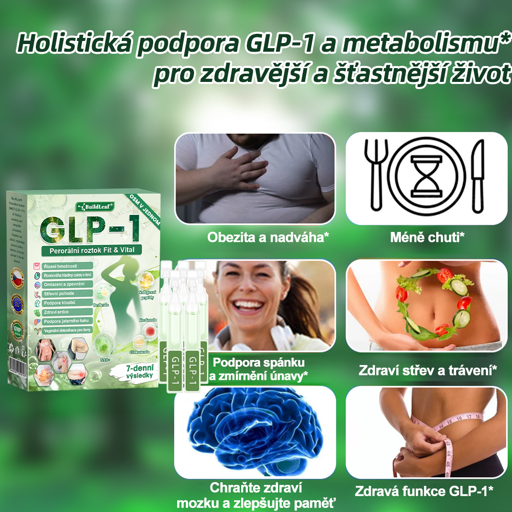 🌿Oficiální obchod ČR | BuildLeaf® GLP-1 8-v-1 Fit & Vital Řešení (Jednou denně, viditelné změny za 7 dní)  Obezita, kardiovaskulární zdraví, cukrovka, spánková apnoe, zdraví střev, problémy se klouby a další 🍀🍀