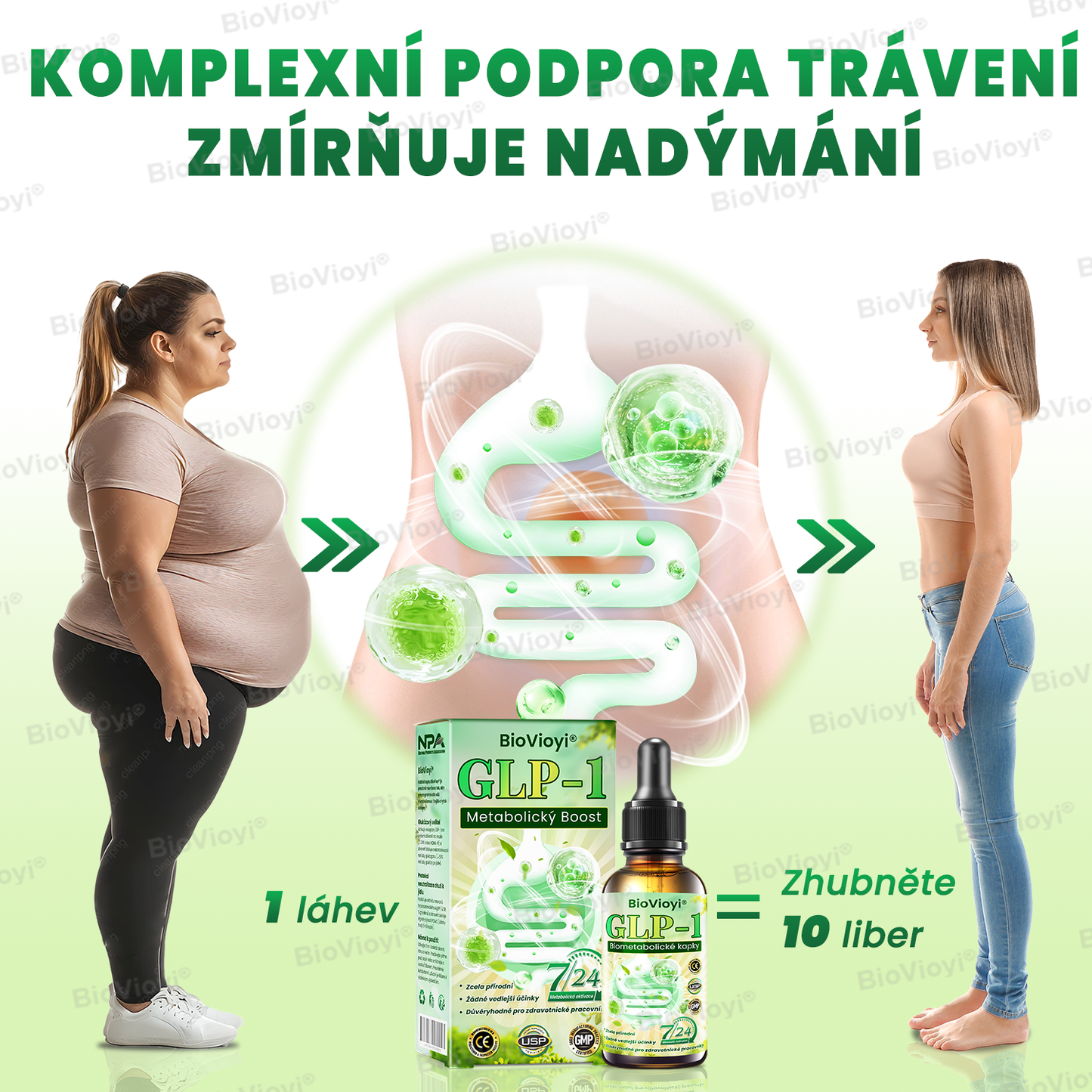 Doporučeno Klinikou Mayo | Oficiální obchod | BioVioyi® GLP-1 Metabolický Boost – kapky na hubnutí a zdraví 🔥 (Spalovač tuků v potravinářské kvalitě – vyvinutý Obesity Society)🔥🔥