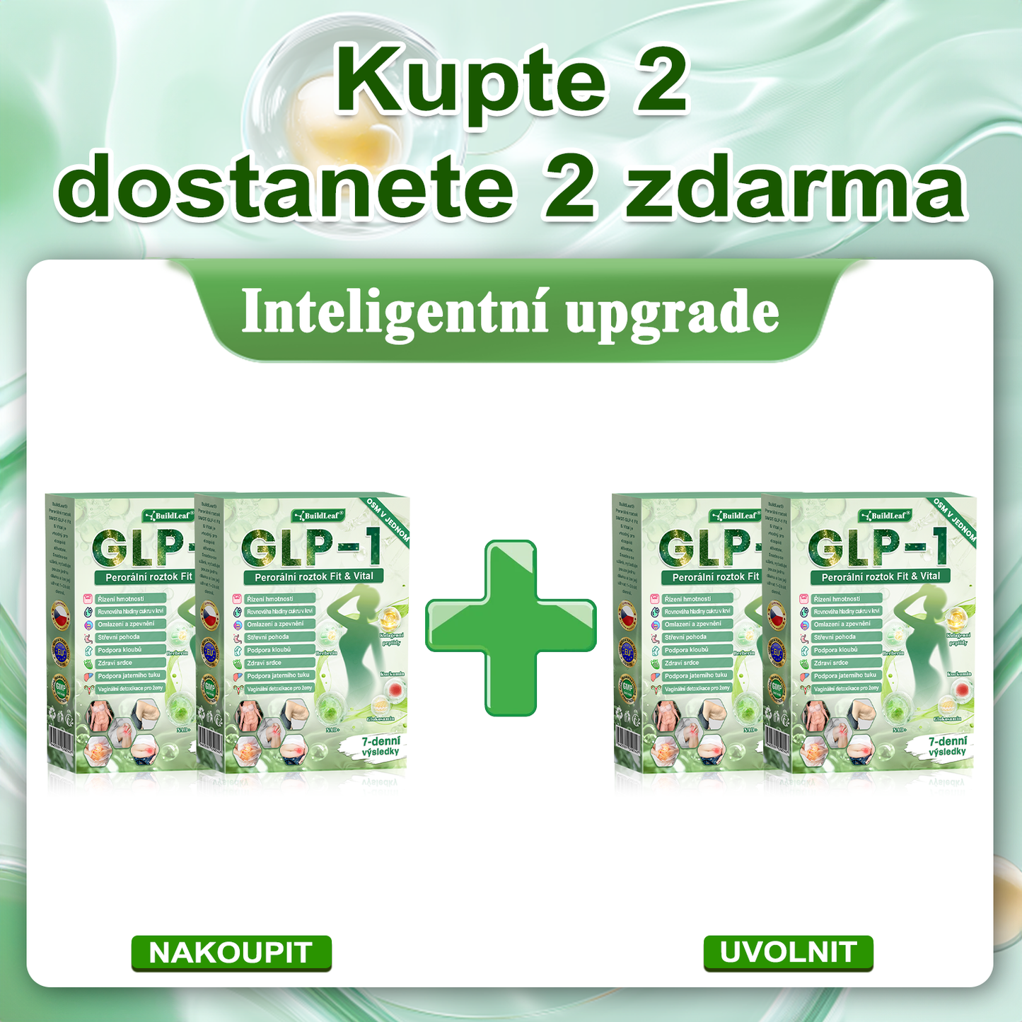 🌿Oficiální obchod ČR | BuildLeaf® GLP-1 8-v-1 Fit & Vital Řešení (Jednou denně, viditelné změny za 7 dní)  Obezita, kardiovaskulární zdraví, cukrovka, spánková apnoe, zdraví střev, problémy se klouby a další 🍀🍀