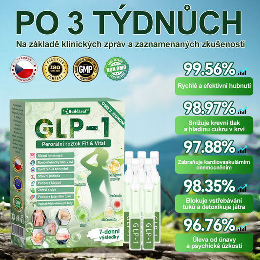 Oficiální obchod ČR | BuildLeaf® GLP-1 8-v-1 Fit & Vital Řešení (Jednou denně, viditelné změny za 7 dní)  Obezita, kardiovaskulární zdraví, cukrovka, spánková apnoe, zdraví střev, problémy se klouby a další 🌿